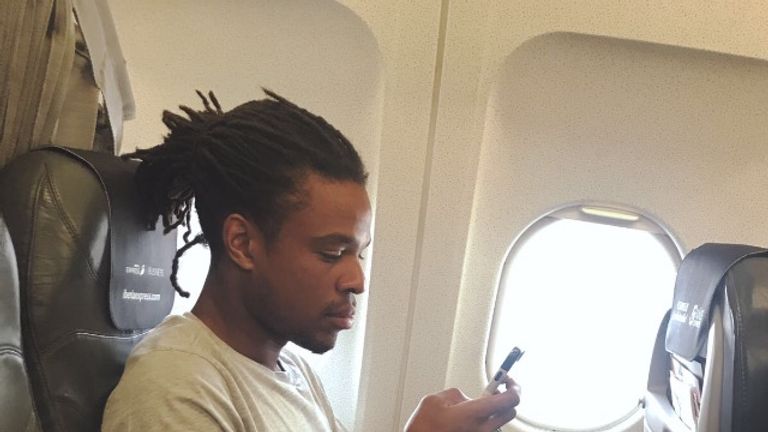 Remy on his flight from London to Gran Canaria on Friday night