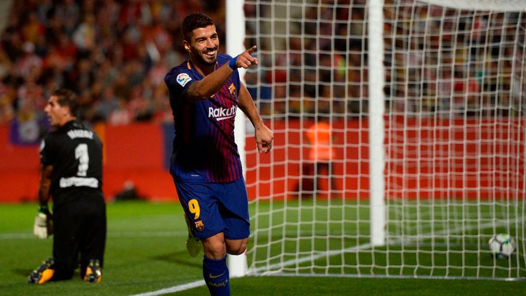 Luis Suarez scored on his return to the Barcelona starting line-up