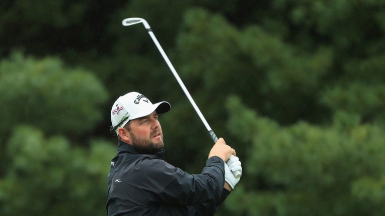 Marc Leishman of Australia plays his shot from the third tee during round three of the Dell Technologies Championship at TPC Boston