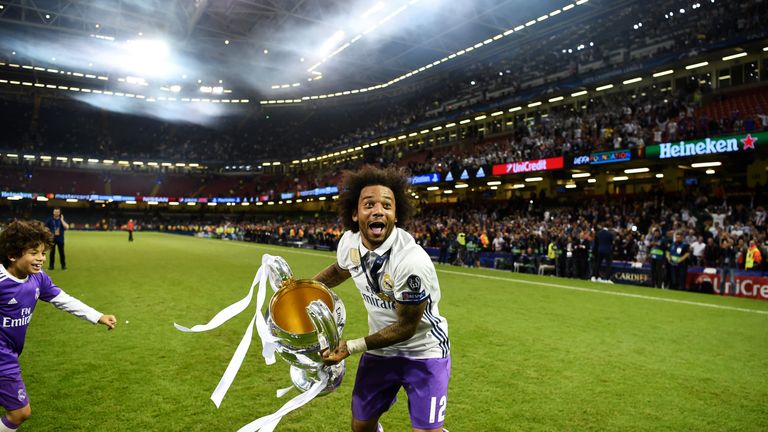 Marcelo lifted another Champions League trophy in 2017 as Real Madrid beat Juventus