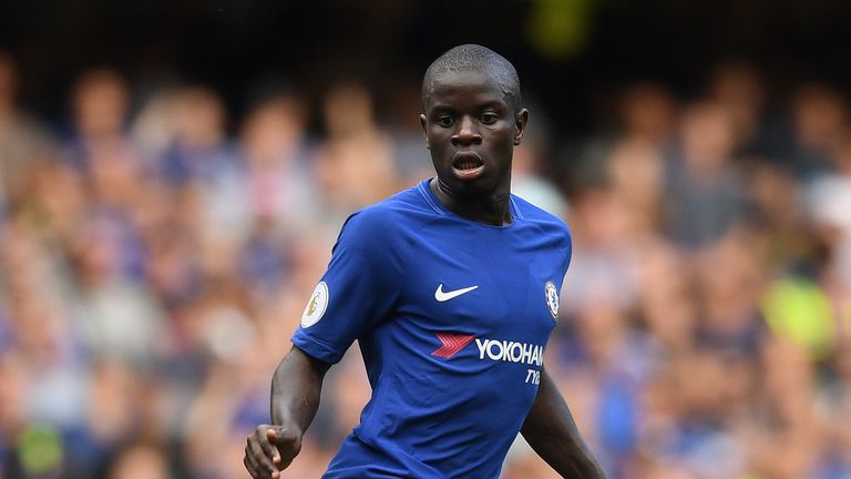 LONDON, ENGLAND - AUGUST 12:  Ngolo Kante of Chelsea in action during the Premier League match between Chelsea and Burnley at Stamford Bridge on August 12,
