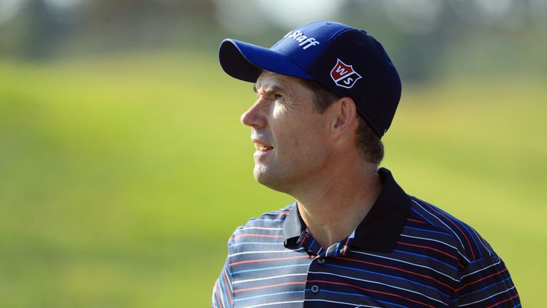 ALBUFEIRA, PORTUGAL - SEPTEMBER 20:  Padraig Harrington of Ireland in action during practice for the Portugal Masters at Dom Pedro Victoria Golf Club on Se