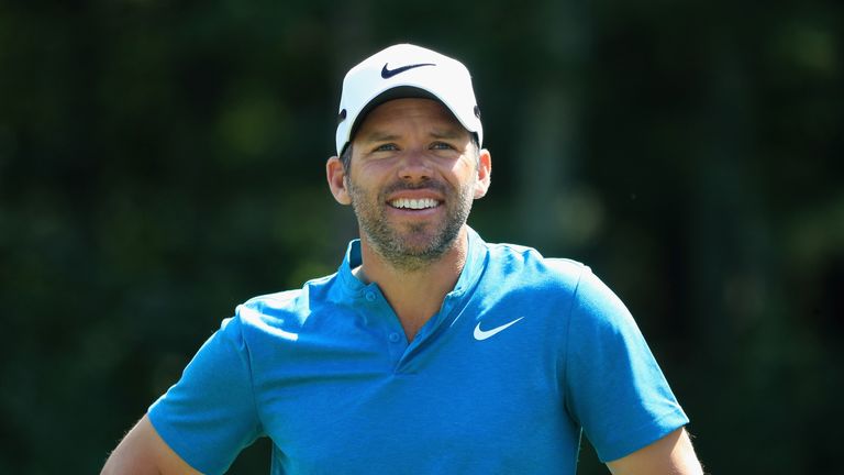 Paul Casey of England stands on the ninth hole during round two of the Dell Technologies Championship at TPC Boston