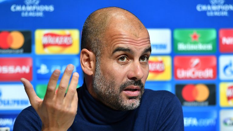 Manchester City manager Pep Guardiola during the press conference at the CFA, Manchester