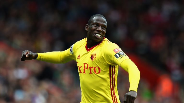 Abdoulaye Doucoure celebrates after scoring his sides first goal