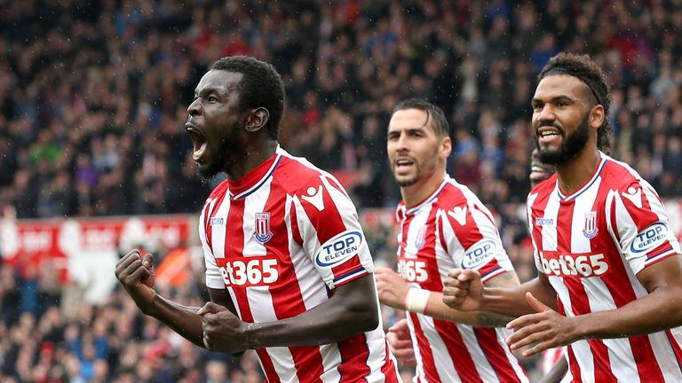 Mame Biram Diouf gives Stoke City a 1-0 lead