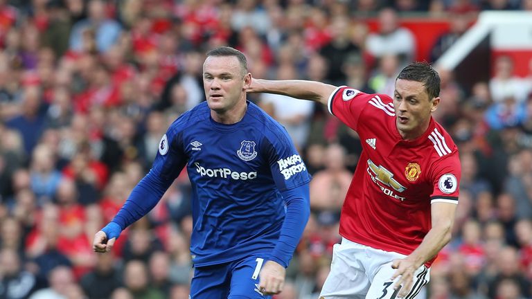 Wayne Rooney and Nemanja Matic, Manchester United v Everton, Premier League