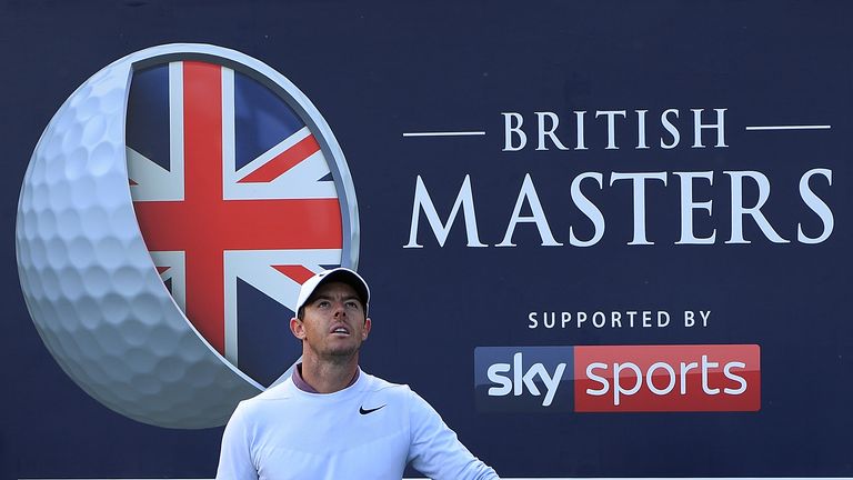 Rory McIlroy of Northern Ireland looks on on the sixth hole during day two of the British Masters at Close House