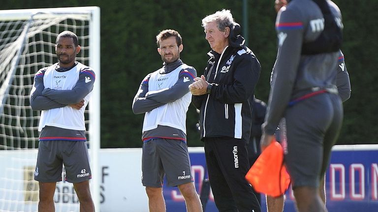 Roy Hodgson took training for the first time at Crystal Palace on Wednesday (pic courtesy of cpfc.co.uk)