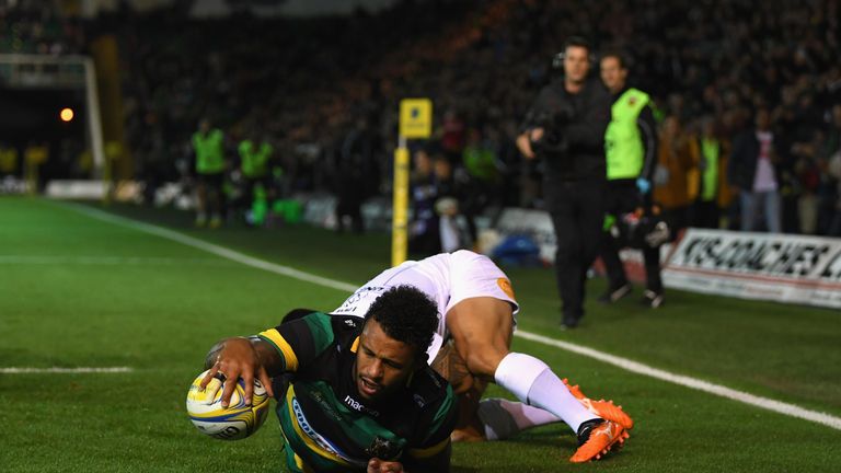 Courtney Lawes opened the scoring at Franklin's Gardens