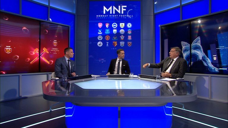 Sam Allardyce was in the MNF studio with Jamie Carragher and David Jones