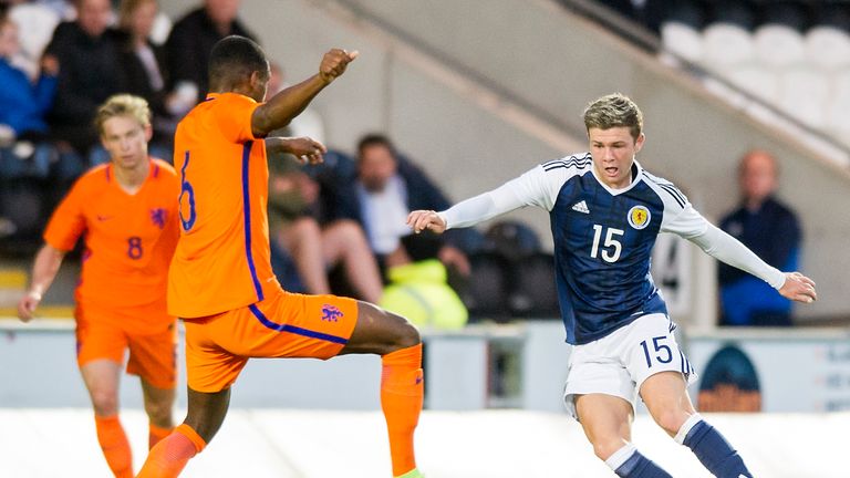 Kilmarnock's Dom Thomas played in Scotland U21's 2-0 win over Netherlands on Tuesday.