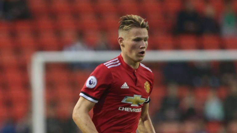 Scott McTominay in action for Manchester United U23s