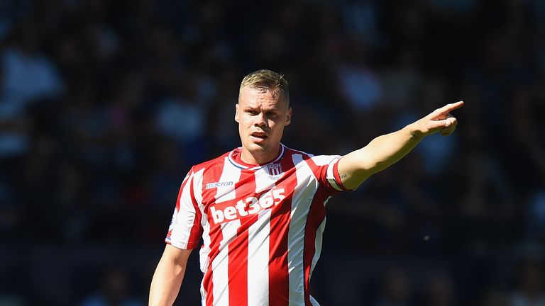 Ryan Shawcross of Stoke City during the Premier League match between West Bromwich Albion and Stoke City at The Hawthorns.