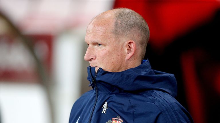 Sunderland manager Simon Grayson during a Sky Bet Championship match at the Stadium of Light