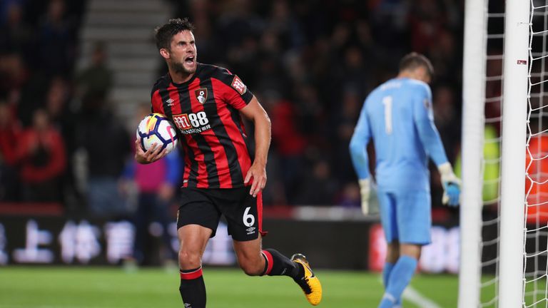Andrew Surman scored his first Premier League goal to equalise for Bournemouth