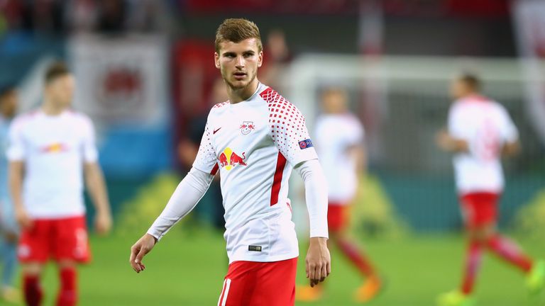 Timo Werner in action for RB Leipzig