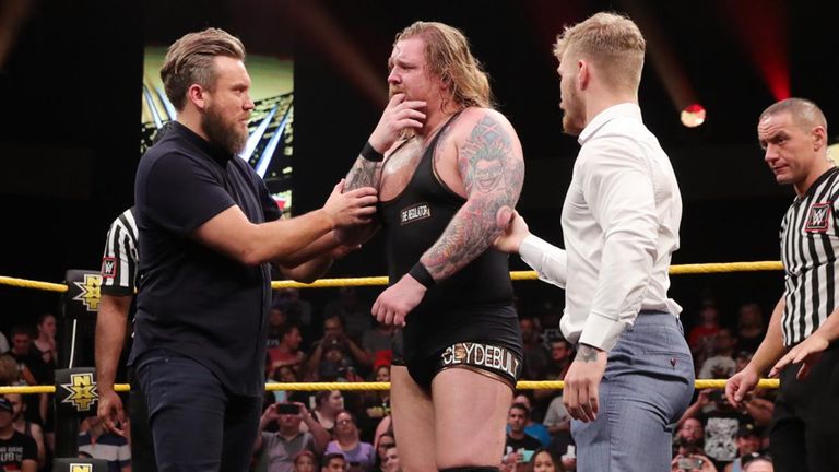 Trent Seven, Wolfgang and Tyler Bate appear to be entering their first major storyline in NXT.