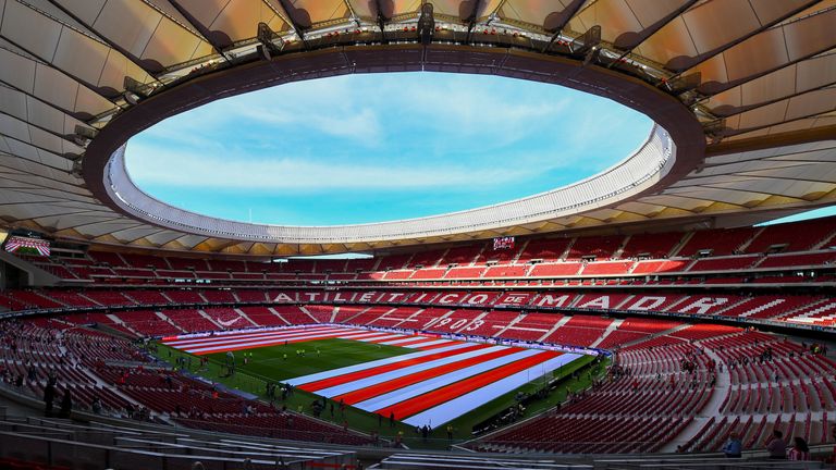 General view of the Wanda Metropolitano stadium prior to the La Liga match between Atletico Madrid and Malaga