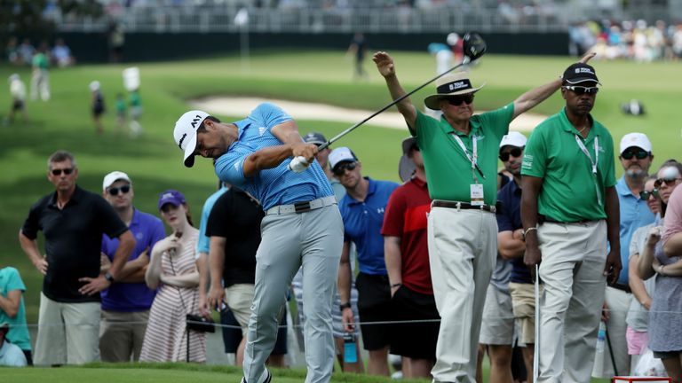 ATLANTA, GA - SEPTEMBER 24:  Xander Schauffele of the United States plays his shot from the fourth tee during the final round of the TOUR Championship at E