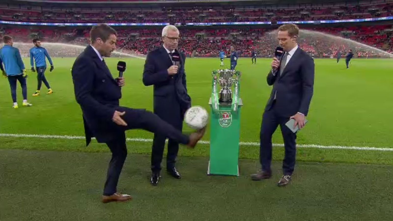 Jamie Redknapp's skills fool presenter Simon Thomas