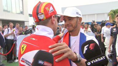 Vettel congratulates Hamilton