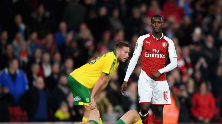 Eddie Nketiah was Arsenal's two-goal hero in the Carabao Cup Fourth Round match against Norwich City