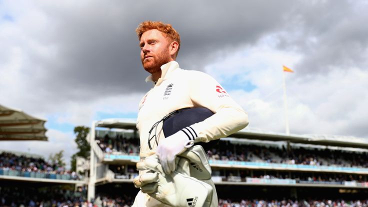 Jonny Bairstow leaves the pitch during England v West Indies - 3rd Investec Test: Day Three at Lord's Cricket Ground on Sep