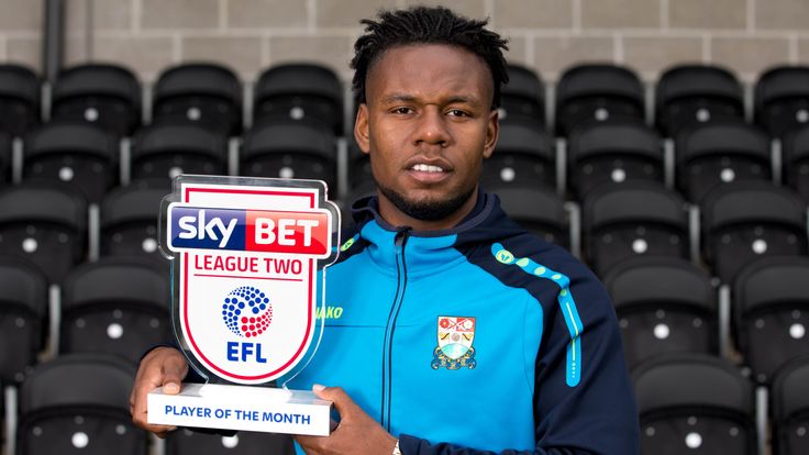 Shaquile Coulthirst has won Sky Bet League Two Player of the Month