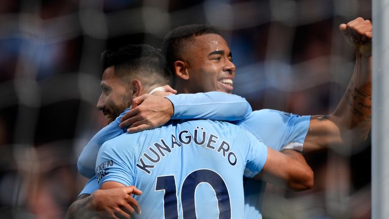 Gabriel Jesus wants to help Sergio Aguero become Manchester City's all-time top goalscorer