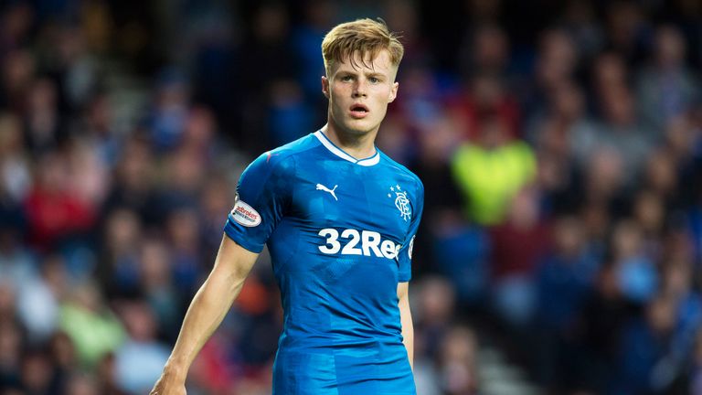 Aidan Wilson in action for Rangers