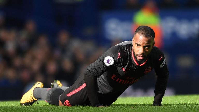 Arsenal during the Premier League match between Everton and Arsenal at Goodison Park on October 22, 2017 in Liverpool, England.