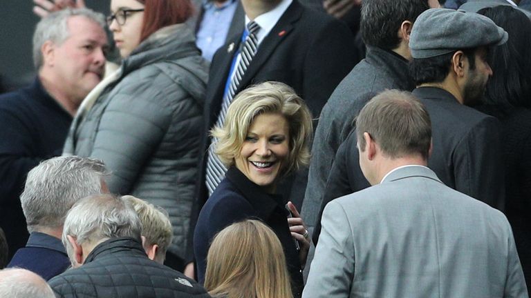 Businesswoman Amanda Staveley in the stands during the Premier League match at St James' Park, Newcastle.