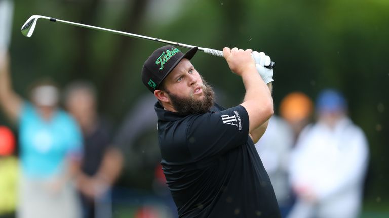 CADIZ, SPAIN - OCTOBER 19:  Andrew Johnston of England hits his second shot on the 14th hole during day one of the Andalucia Valderrama Masters at Real Clu