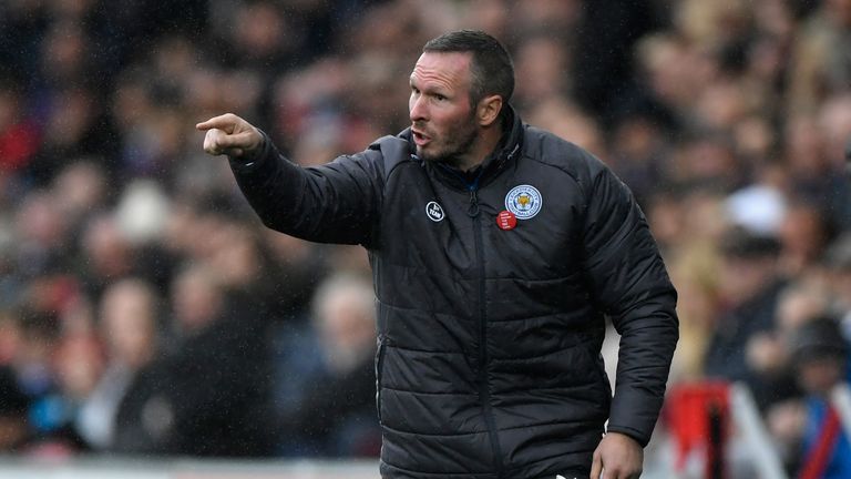 SWANSEA, WALES - OCTOBER 21:  Leicester caretaker Manager Michael Appleton reacts during the Premier League match between Swansea City and Leicester City a