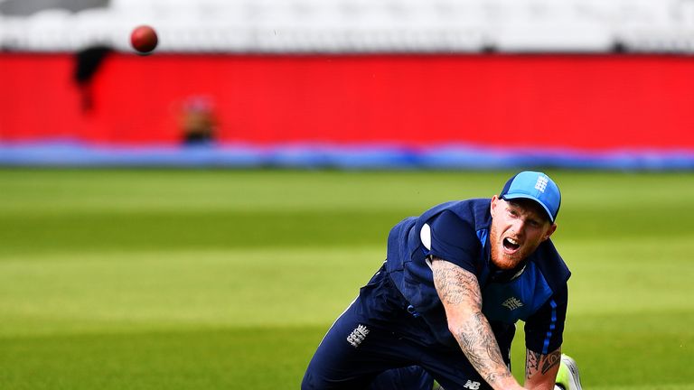 LONDON, ENGLAND - JULY 25:  Ben Stokes of England warms up during practice ahead of the 3rd Investec Test between England and South Africa at The Kia Oval 