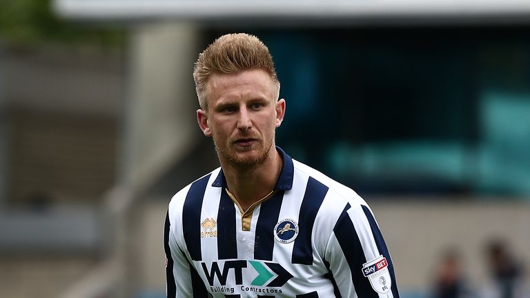 LONDON, ENGLAND - APRIL 14:  Byron Webster of Millwall in action during the Sky Bet League One match between Millwall and Northampton Town at The Den on Ap