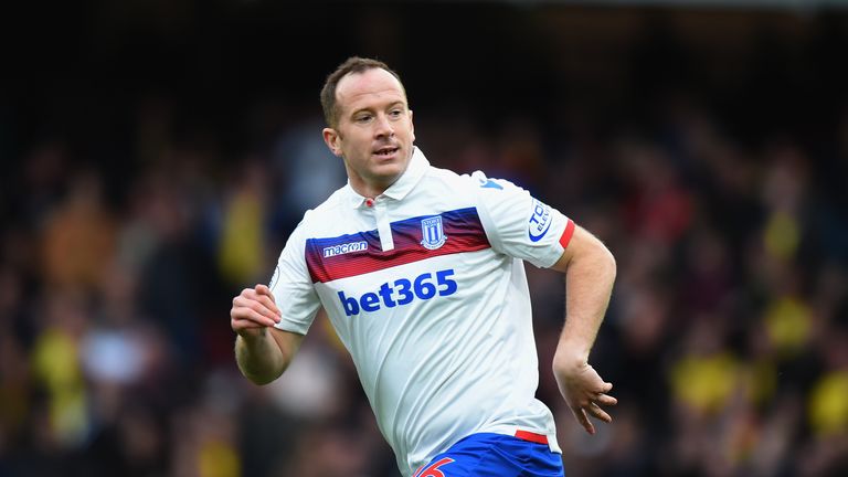 WATFORD, ENGLAND - OCTOBER 28:  Charlie Adam of Stoke City during the Premier League match between Watford and Stoke City at Vicarage Road on October 28, 2