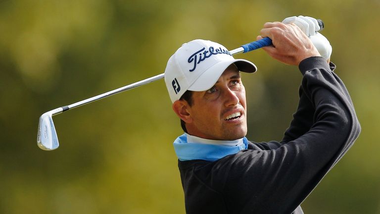 JACKSON, MS - OCTOBER 28:  Chesson Hadley plays his shot from the fourth tee during the third round of the Sanderson Farms Championship at the Country Club