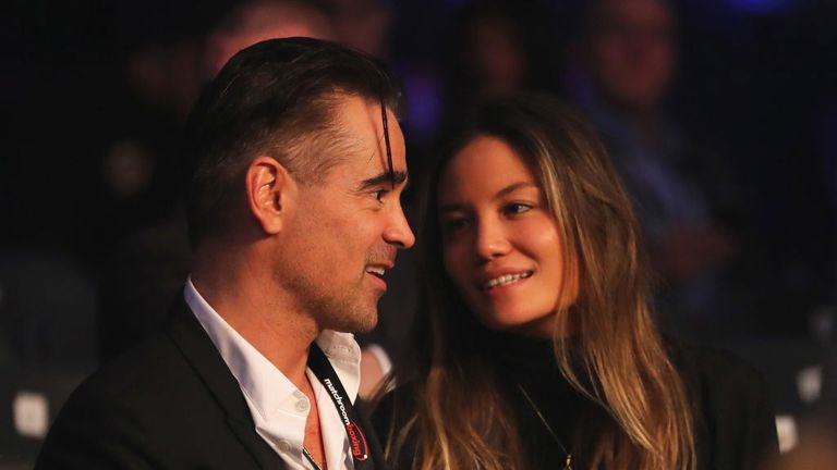 Colin Farrell was ringside to watch Katie Taylor win a world title