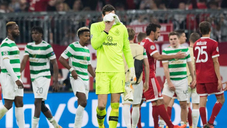 Craig Gordon had a busy night at the Allianz Arena 