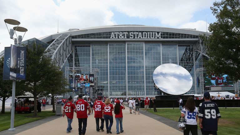 ARLINGTON, TX - SEPTEMBER 07:  General view outside of AT&T Stadium before the NFL game between the San Francisco 49ers and the Dallas Cowboys on September