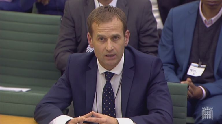 FA Technical Director Dan Ashworth in front of the Digital, Culture, Media and Sport Committee at Portcullis House in Westminster, London