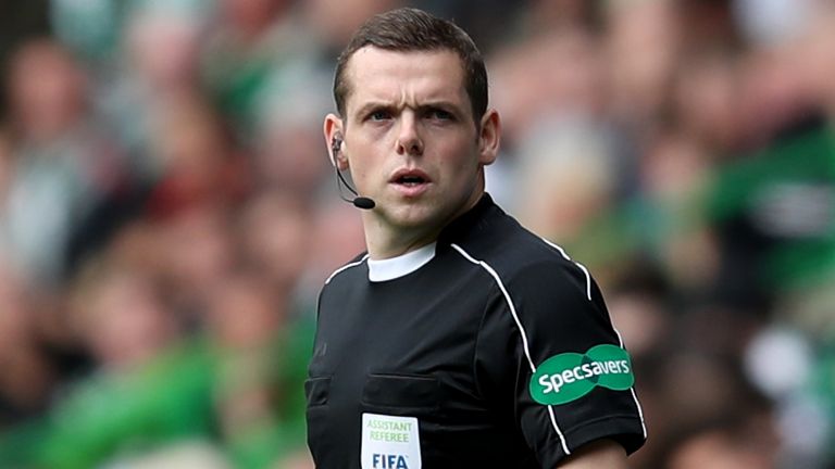Assistant referee Douglas Ross during the Ladbrokes Scottish Premiership match at Celtic Park