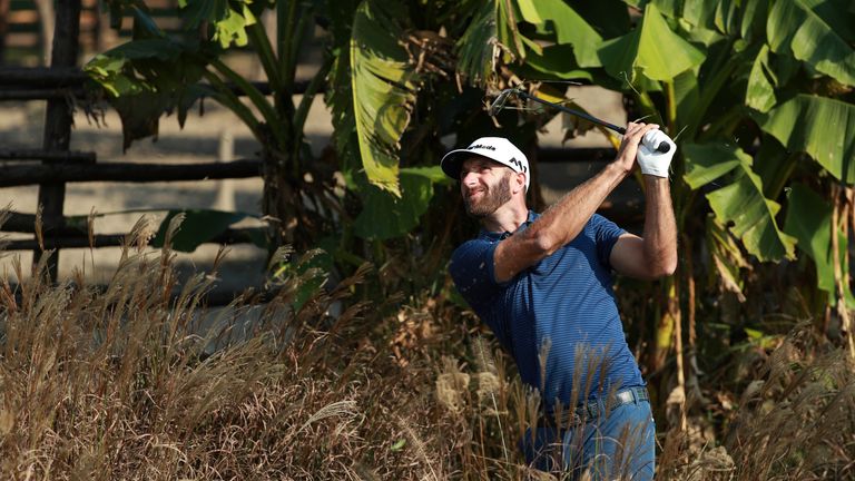 SHANGHAI, CHINA - OCTOBER 28:  Dustin Johnson of the United States plays his third shot on the tenth hole during the third round of the WGC - HSBC Champion