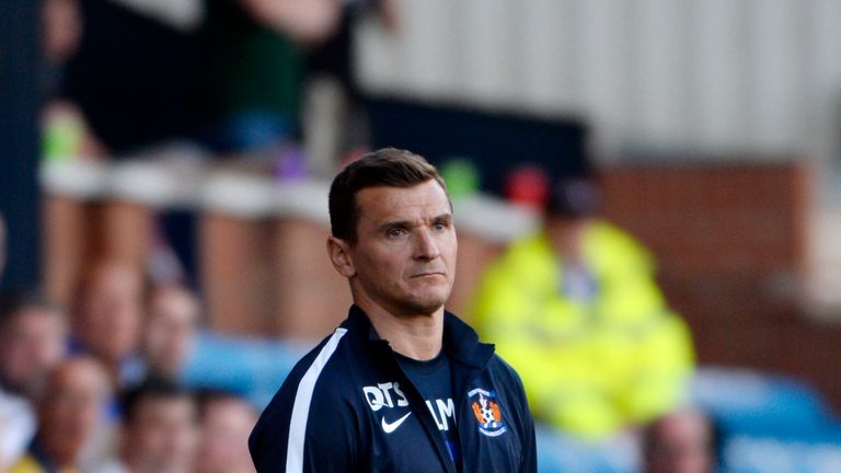 KILMARNOCK, SCOTLAND - JULY 18: Kilmarnock manager Lee McCulloch during the Betfred League Cup game on July 18, 2017 in Kilmarnock, Scotland.
