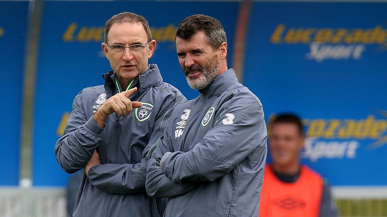 Republic of Ireland manager Martin O'Neill (left) and assistant coach Roy Keane