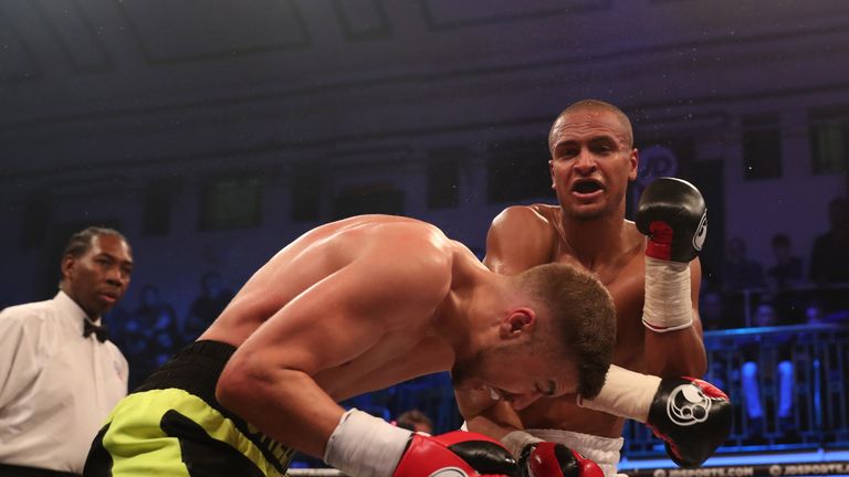 NXTGEN BOXING PROMOTION.YORK HALL,.BETHNALL GREEN.LONDON.PIC;LAWRENCE LUSTIG.Super-Lightweight Contest.HARLEM EUBANK..VS..MICHAEL GREEN..