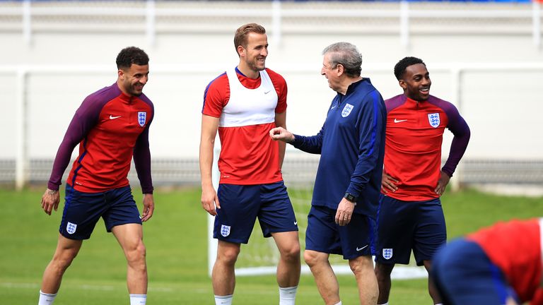 Harry Kane, Roy Hodgson, England training at Euro 2016