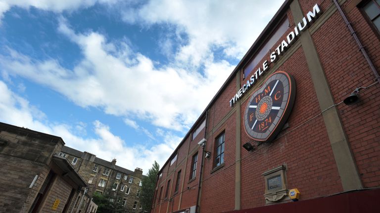 GLASGOW, SCOTLAND - AUGUST 04:  General Views of of Tynecastle Stadium home of Hearts on August 04, 2013 in Glasgow, Scotland. (Photo by Mark Runnacles/Get